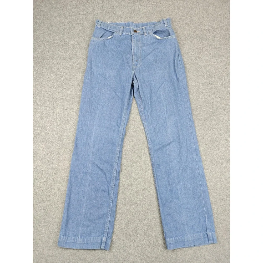 Vintage Levis Jeans Mens 34x32 Light Wash Relaxed Straight Orange Tab‎ Denim